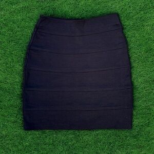 Popular Basics Black Bandage Bodycon Mini Skirt Small